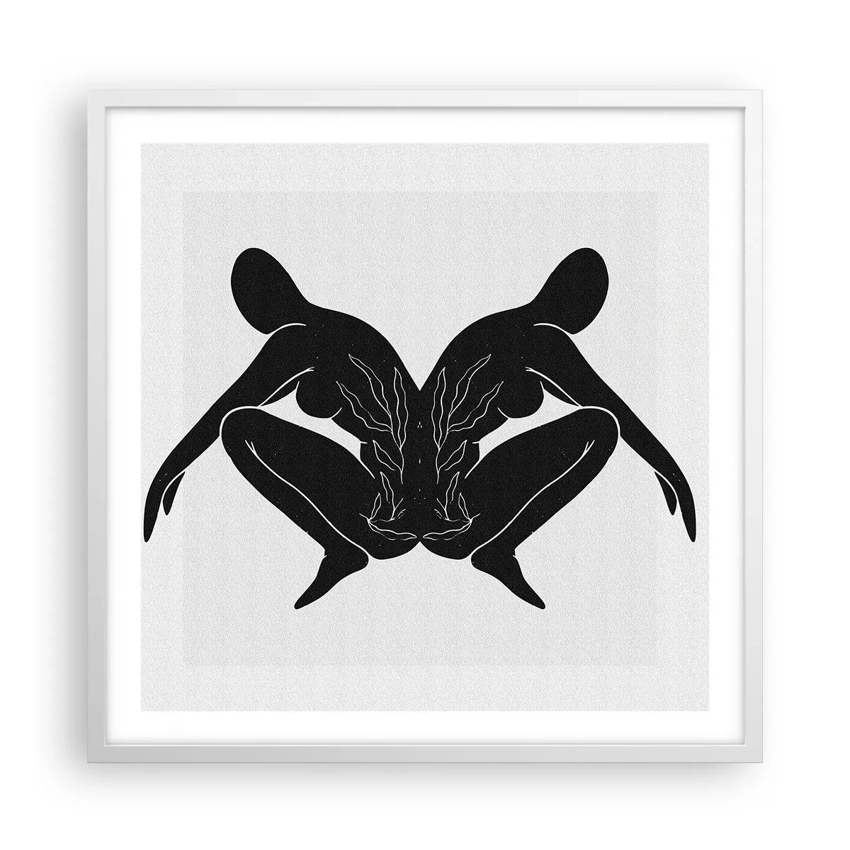 Pôster em moldura branca - Uma alma comum - 60x60 cm