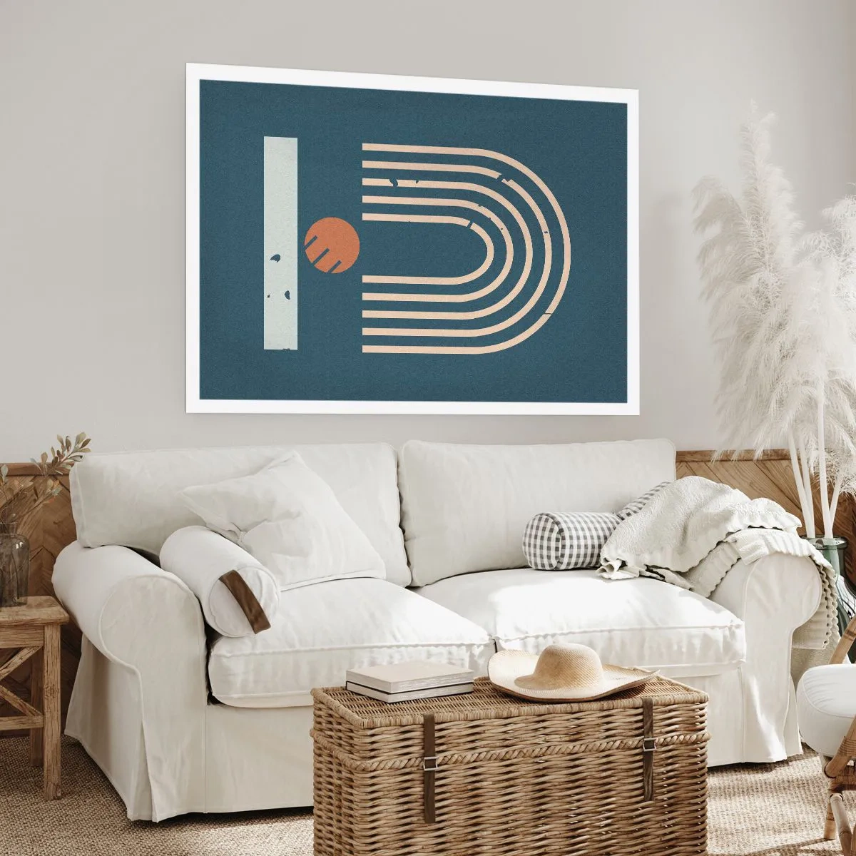 Pôster - Geometria em azul marinho - 91x61 cm