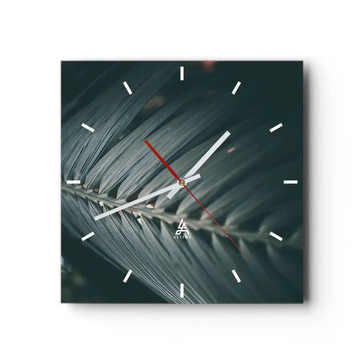 Relógio de parede - Relógio em vidro - A precisão da natureza - 30x30 cm