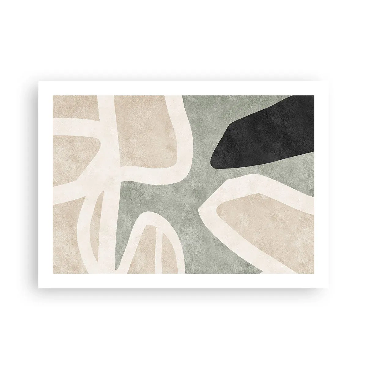 Pôster - Composição com motivo preto - 70x50 cm