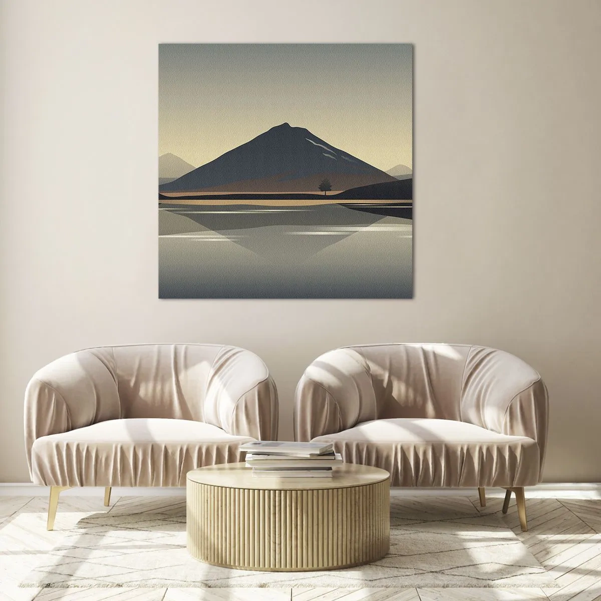 Quadro em vidro - Reflexo de espelho - 50x50 cm