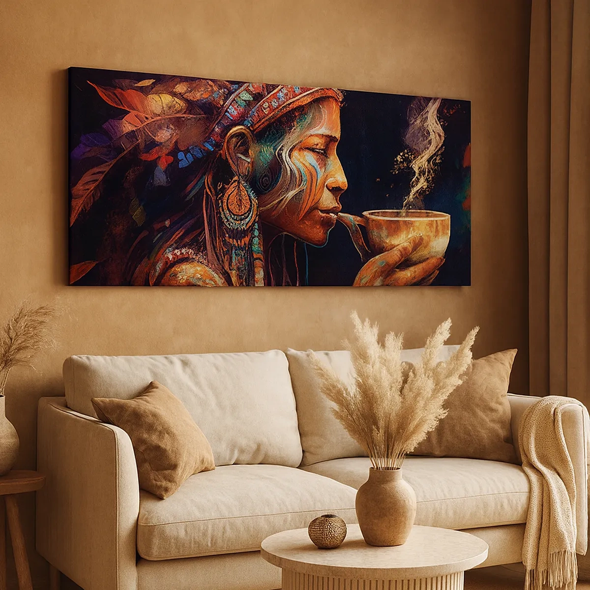 Quadro em tela - Ritual mágico - 30x30 cm