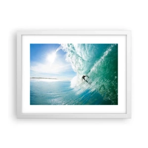 Pôster em moldura branca - Na crista da onda - 40x30 cm