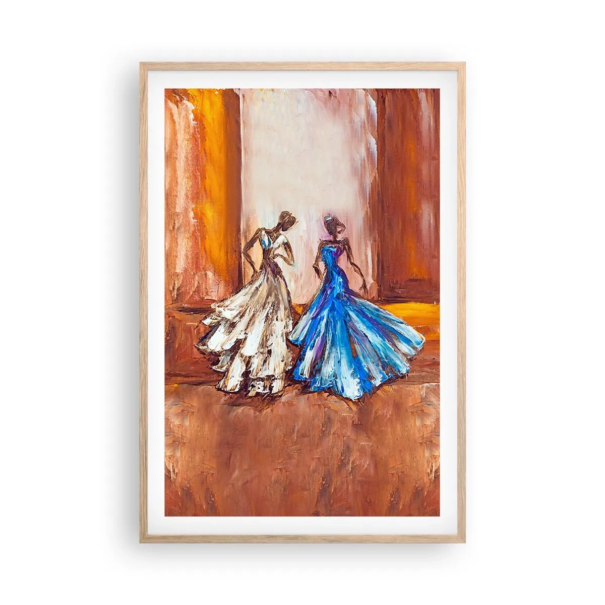 Pôster com moldura de carvalho claro - Uma bela dupla - 61x91 cm