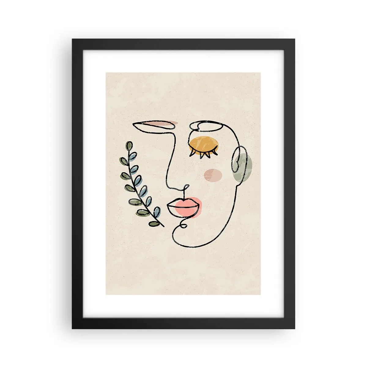 Pôster com moldura preta - Paz encontrada - 30x40 cm