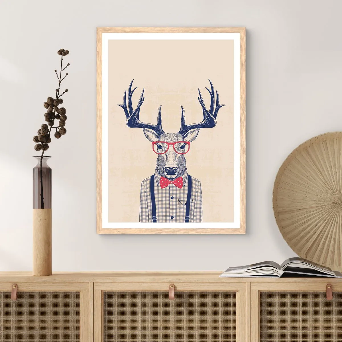 Pôster com moldura de carvalho claro - Extravagância engraçada - 70x100 cm