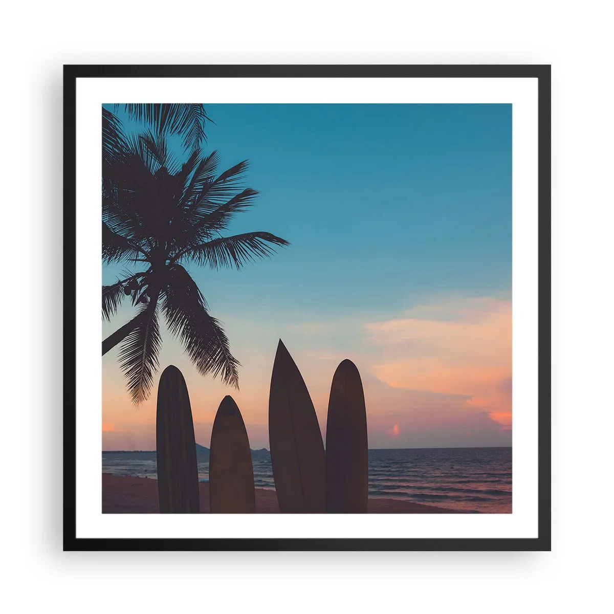 Pôster com moldura preta - Amanhã também será divertido - 60x60 cm