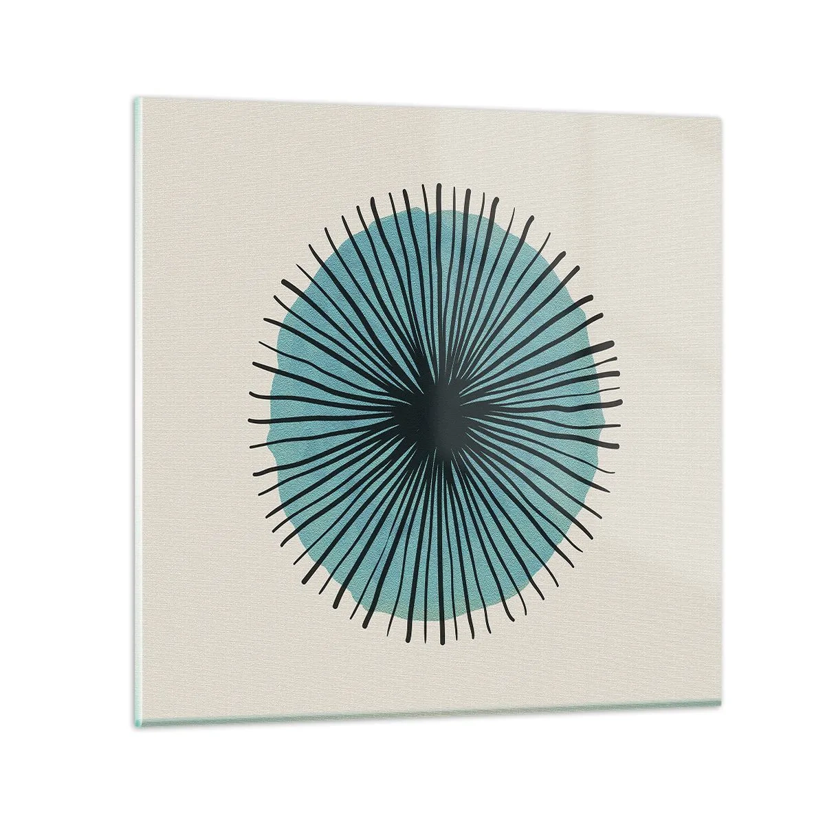 Quadro em vidro - Radiante sobre o azul - 50x50 cm