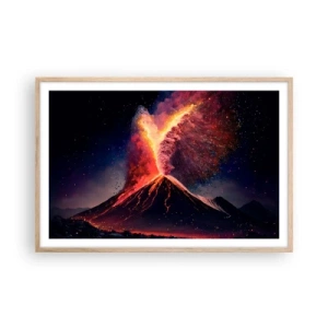 Pôster com moldura de carvalho claro - Beleza e terror - 91x61 cm