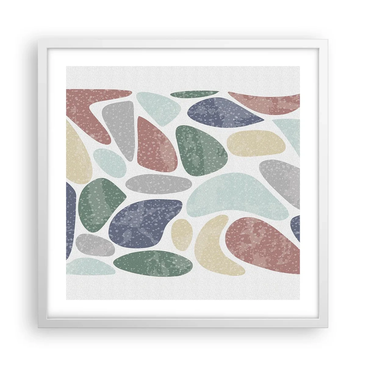 Pôster em moldura branca - Um mosaico de cores em pó - 50x50 cm