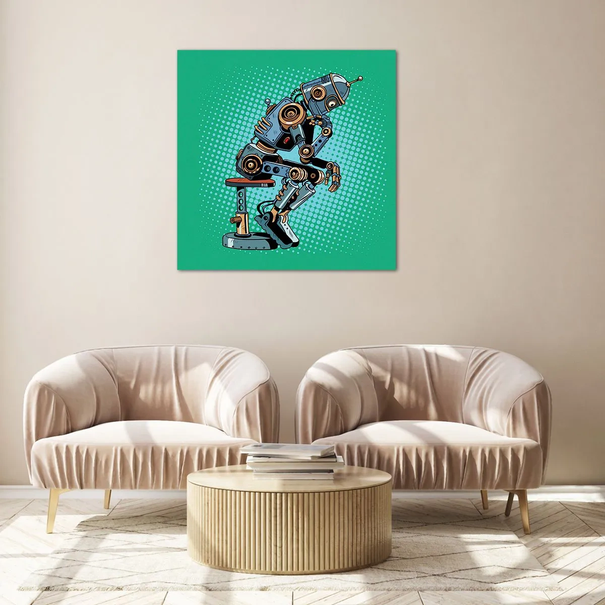 Quadro em vidro - Sobre a essência do ser - 50x50 cm