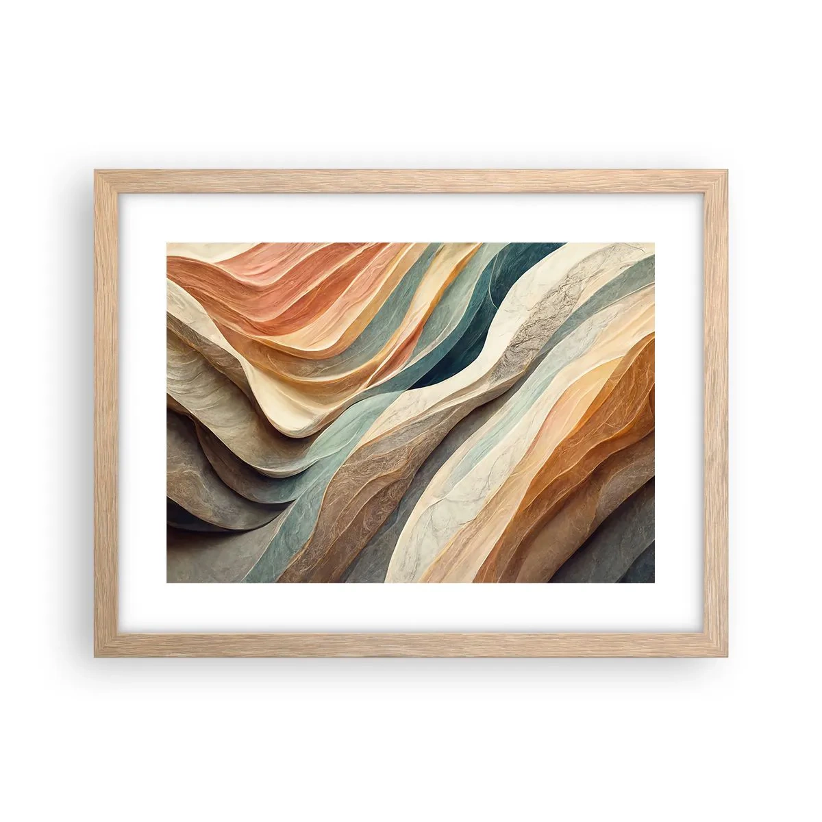 Pôster com moldura de carvalho claro - O momento antes da mudança - 40x30 cm