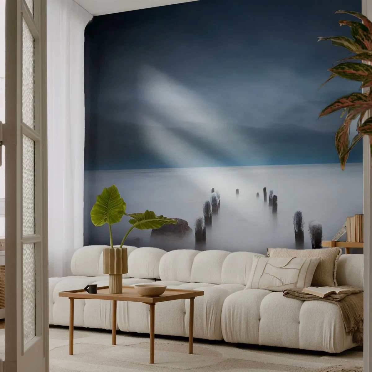 Papel de Parede Premium Sand - Lago pensativo - Paisagem, Mar, Lago - 200x140 cm