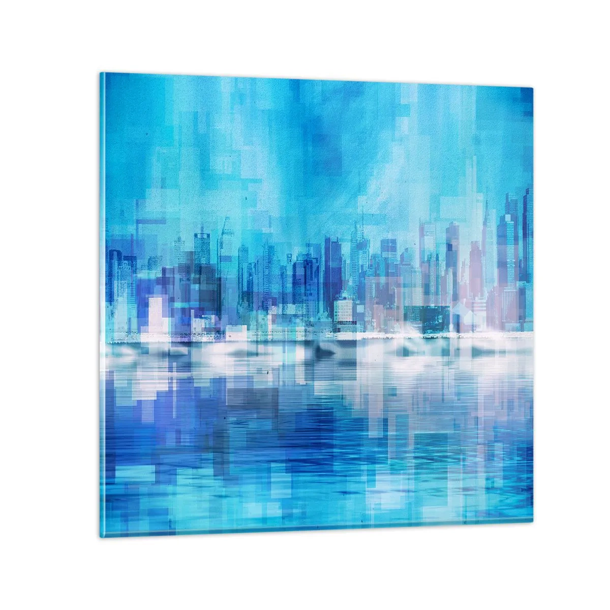 Quadro em vidro - Imerso em azul - 60x60 cm