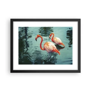 Pôster com moldura preta - Estamos na moda agora - 40x30 cm