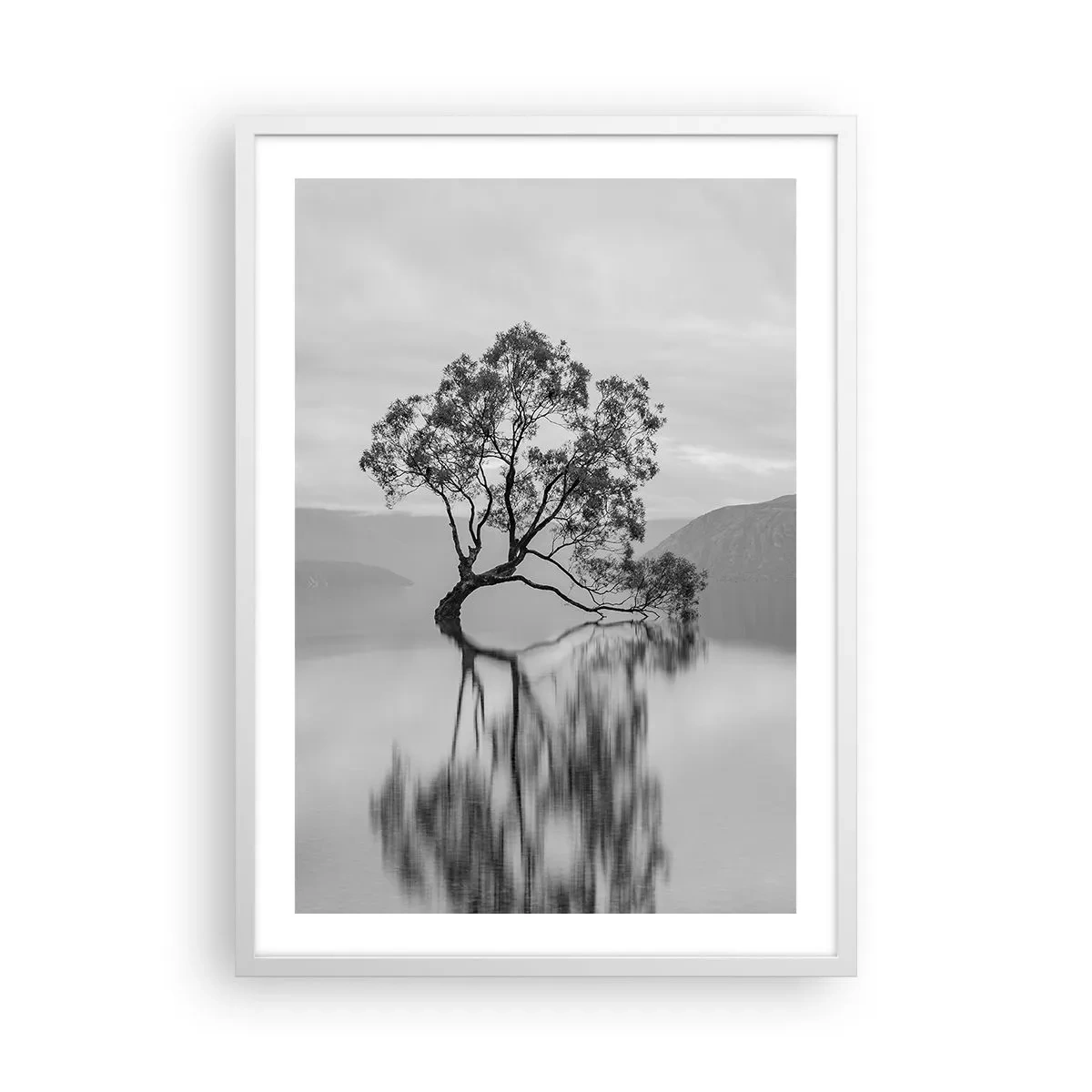 Pôster em moldura branca - Existe um país assim - 50x70 cm