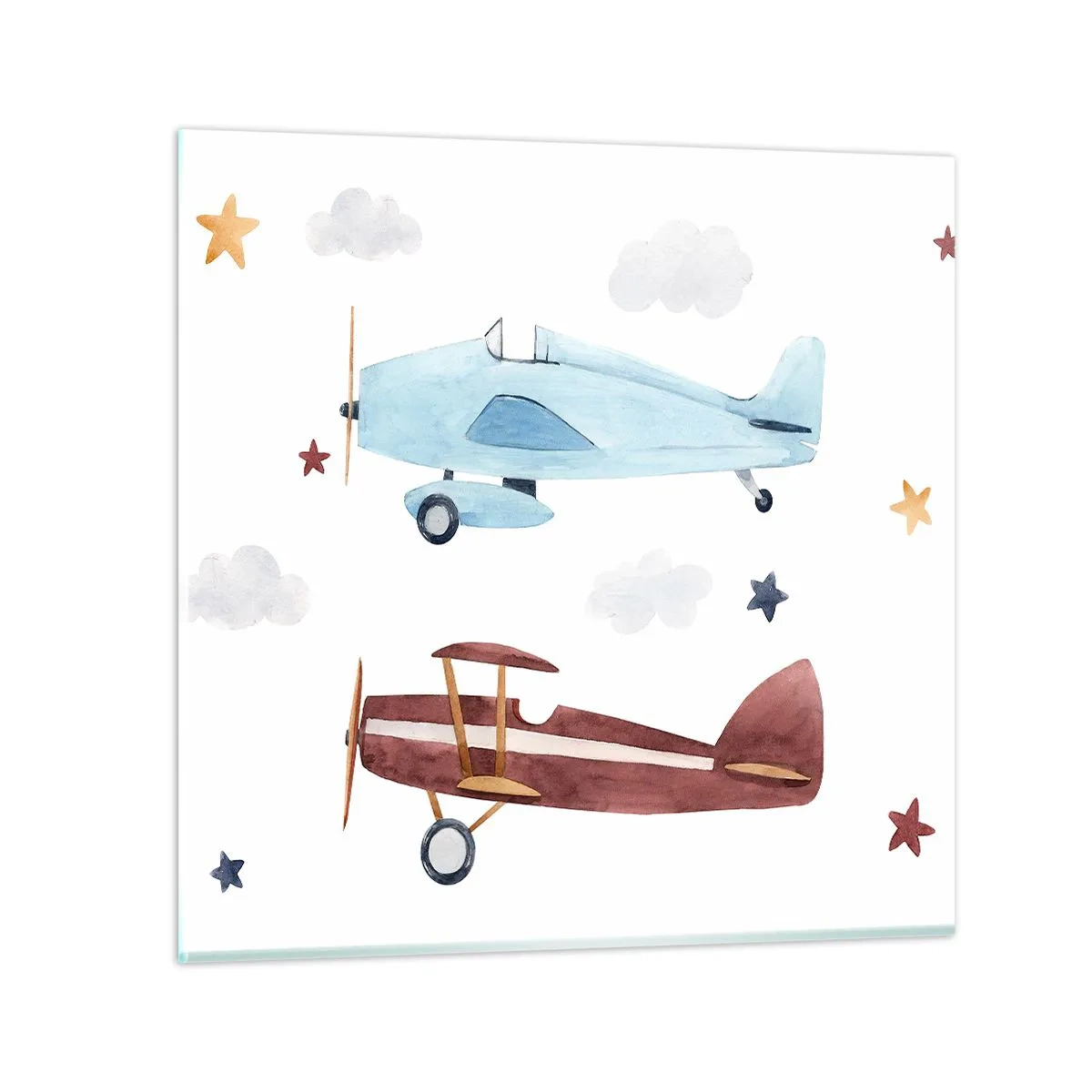 Quadro em vidro - Sr. Piloto, estamos a aguardar! - 40x40 cm