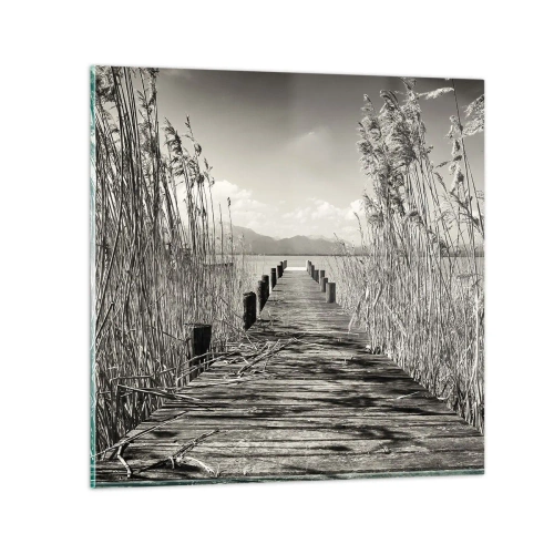 Quadro em vidro - No silêncio da relva - 30x30 cm