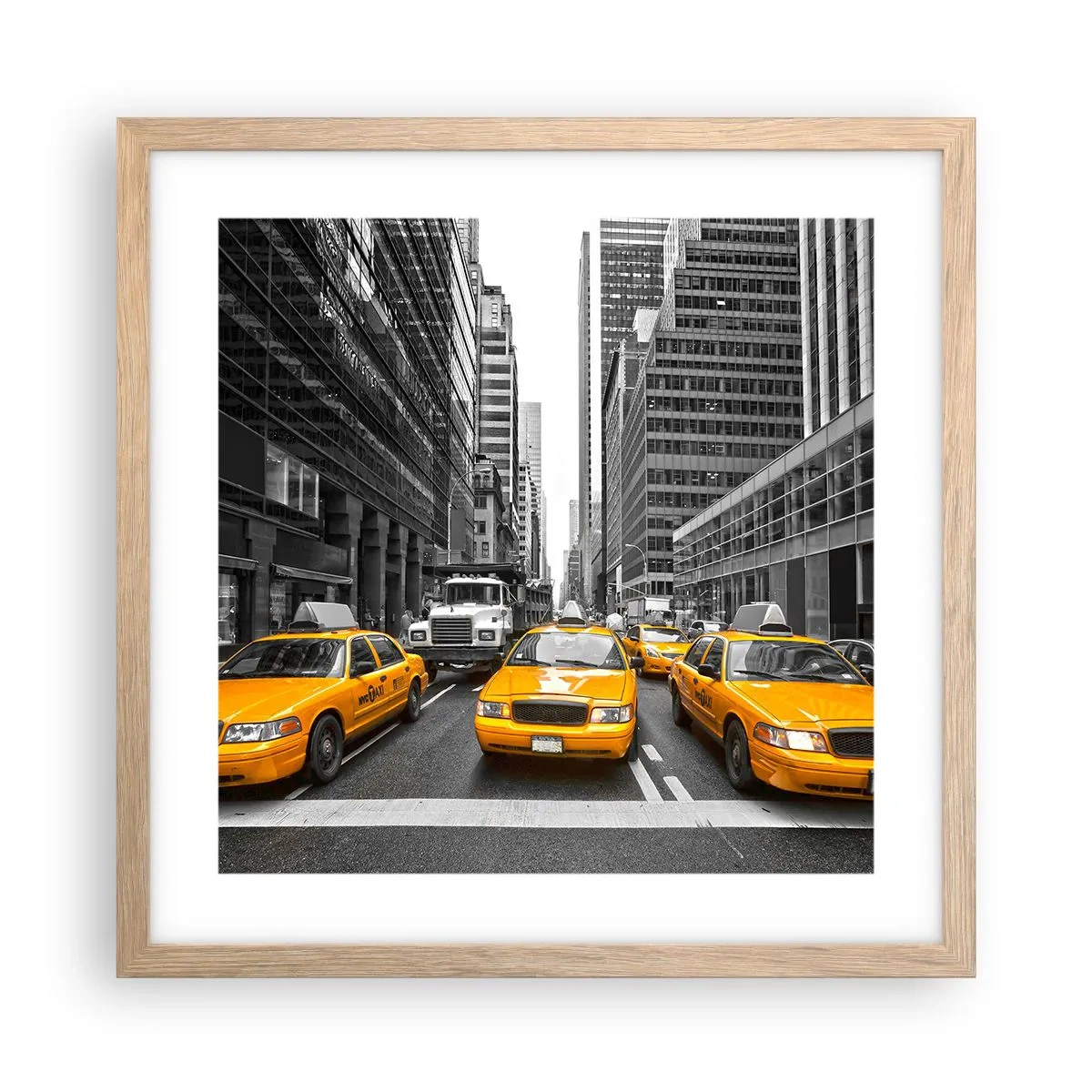 Pôster com moldura de carvalho claro - Somos a cor da cidade - 40x40 cm