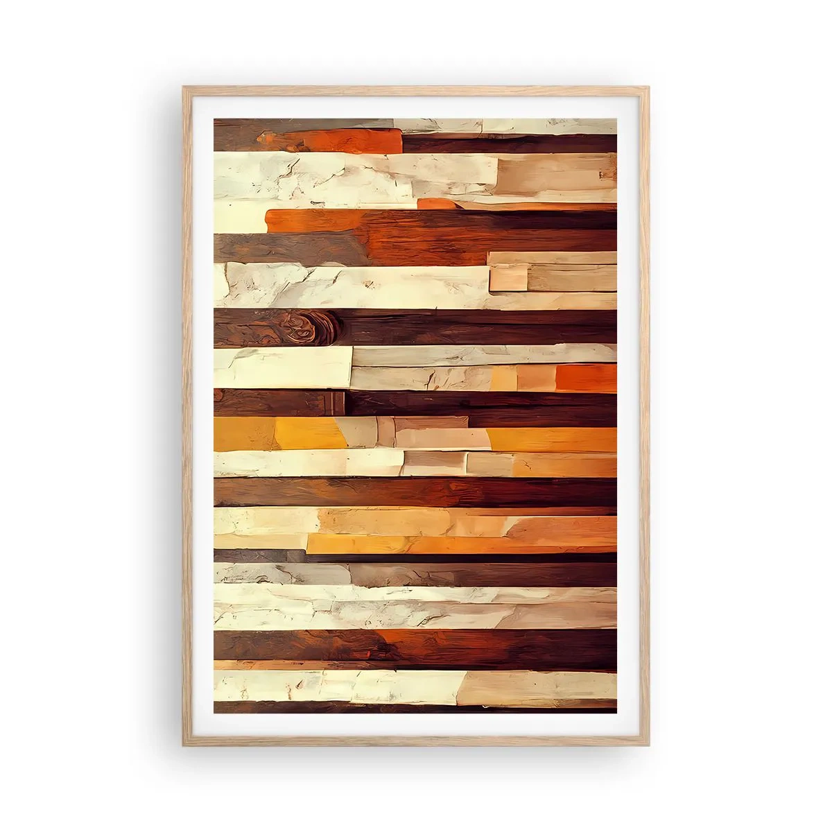 Pôster com moldura de carvalho claro - Hino das árvores da floresta - 70x100 cm