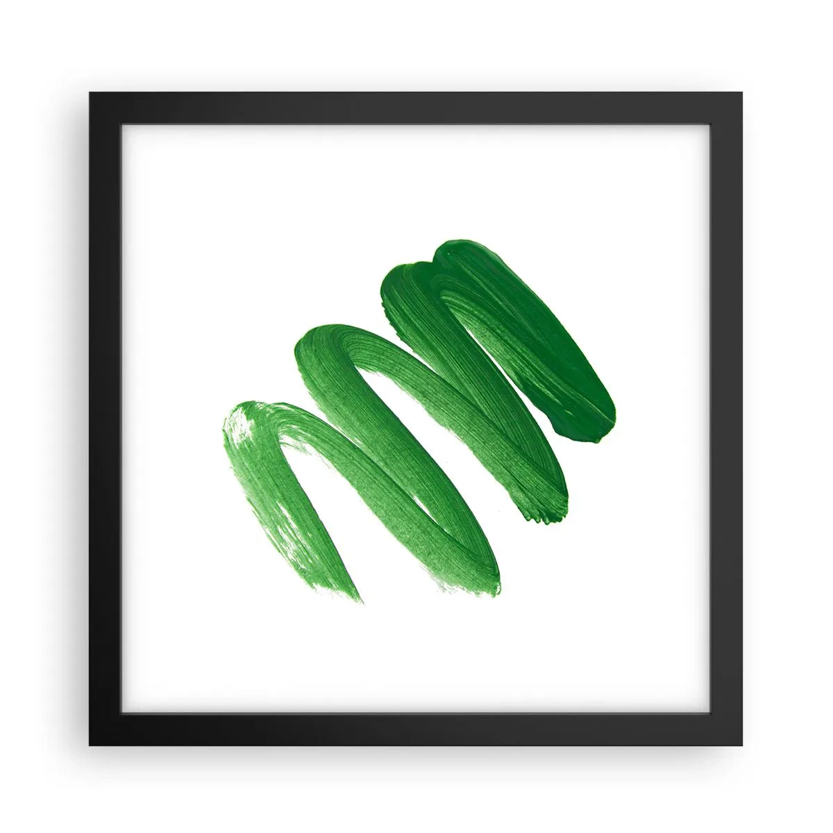 Pôster com moldura preta - Piada verde - 30x30 cm