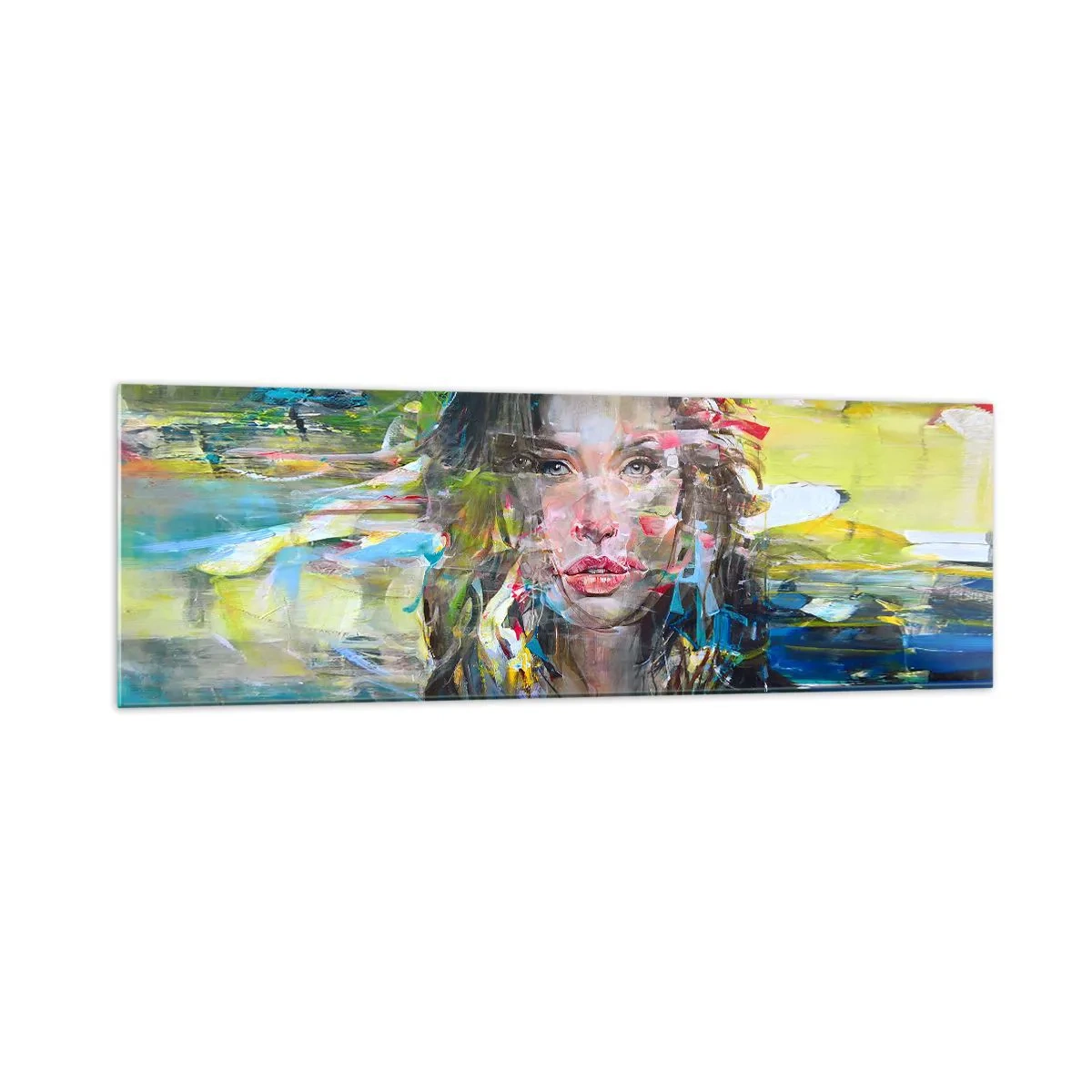 Quadro em vidro - Atrás da cortina de ar - 160x50 cm
