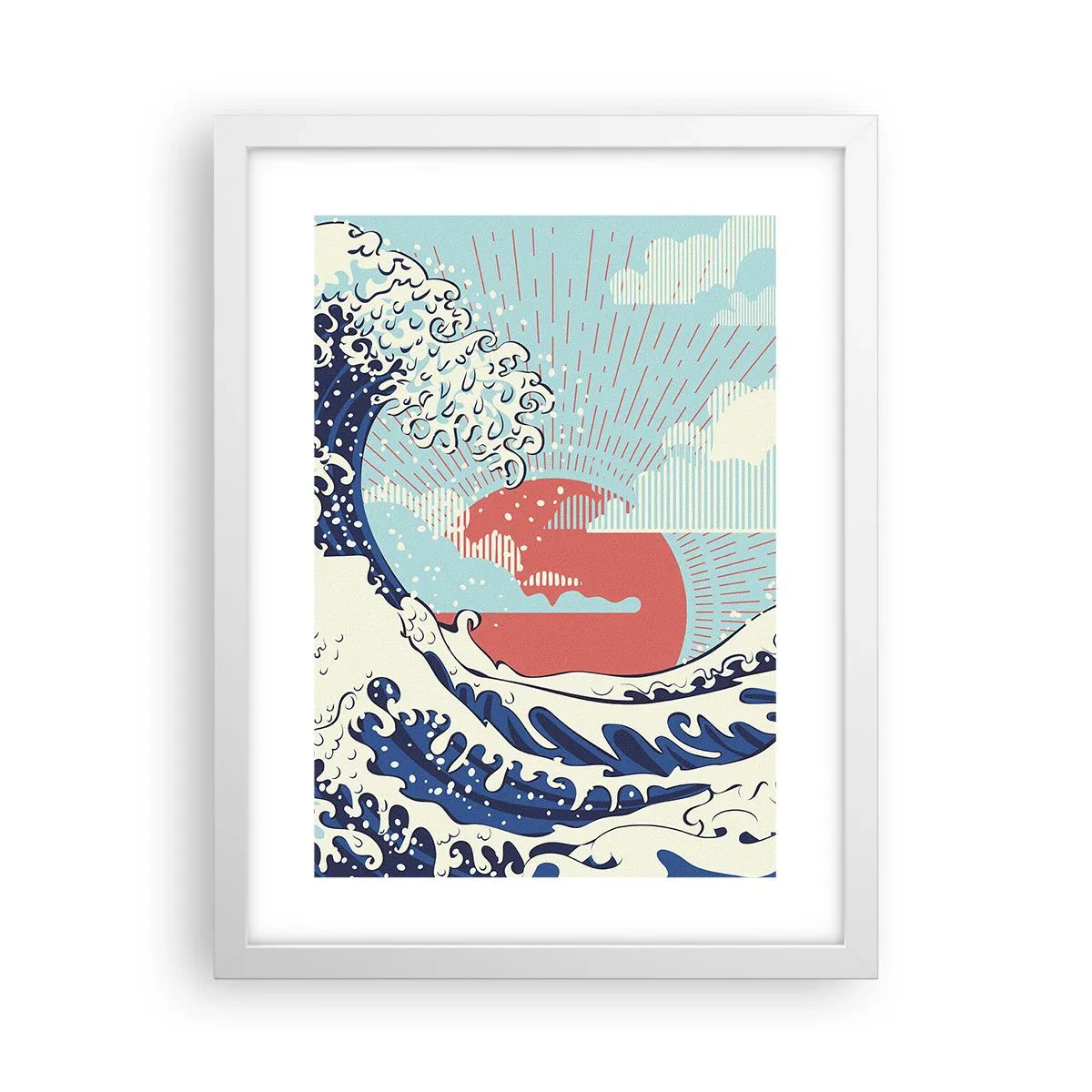 Pôster em moldura branca - Das inspirações japonesas - 30x40 cm