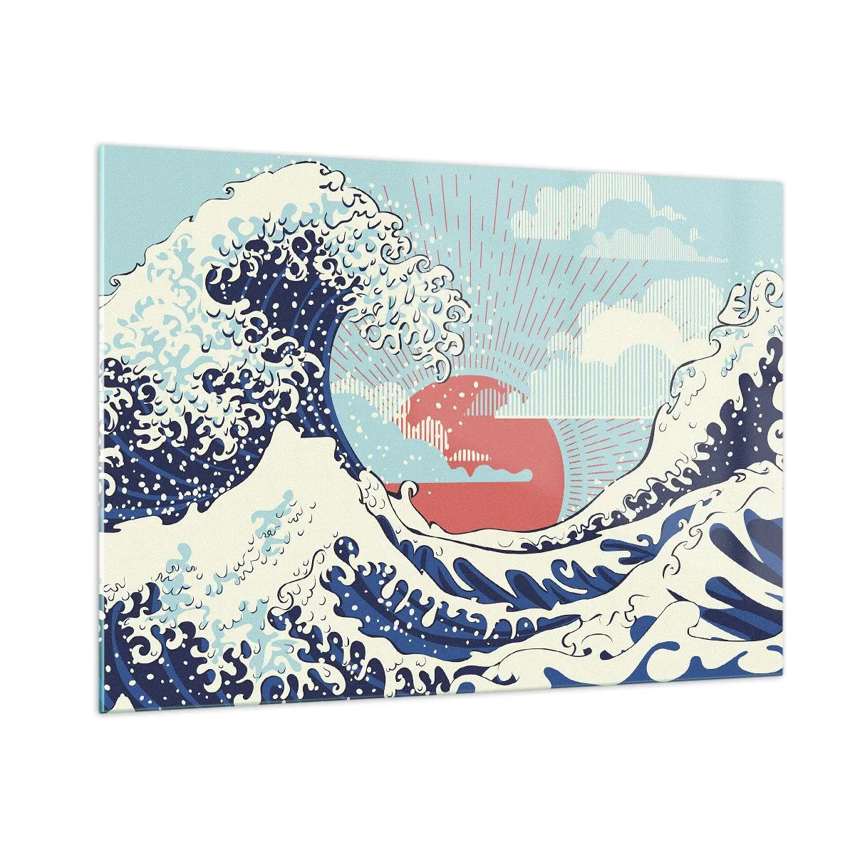 Quadro em vidro - Das inspirações japonesas - 100x70 cm