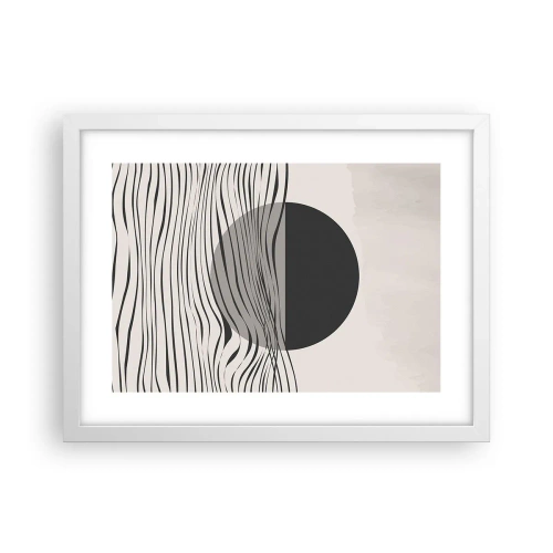 Pôster em moldura branca - Composição da metade - 40x30 cm
