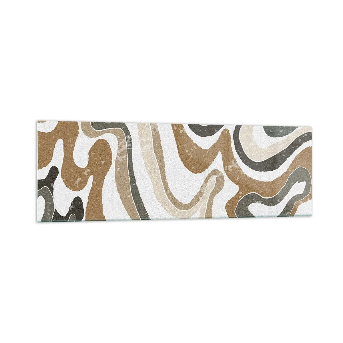 Quadro em vidro - Meandros de cores da terra - 160x50 cm