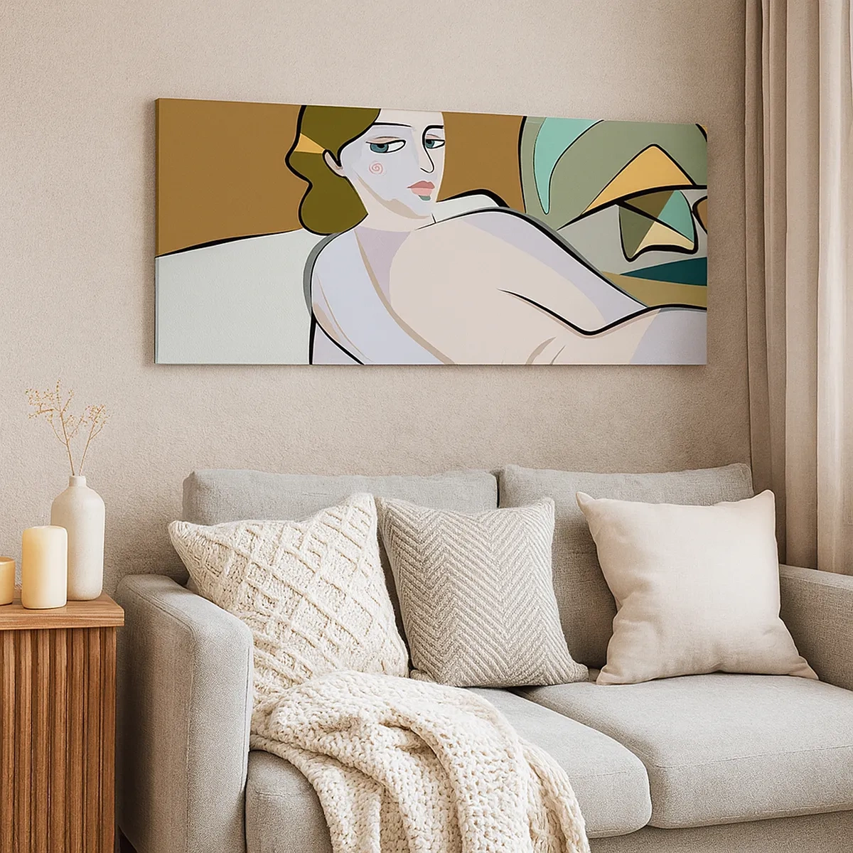 Quadro em tela - Retrato íntimo - 30x30 cm