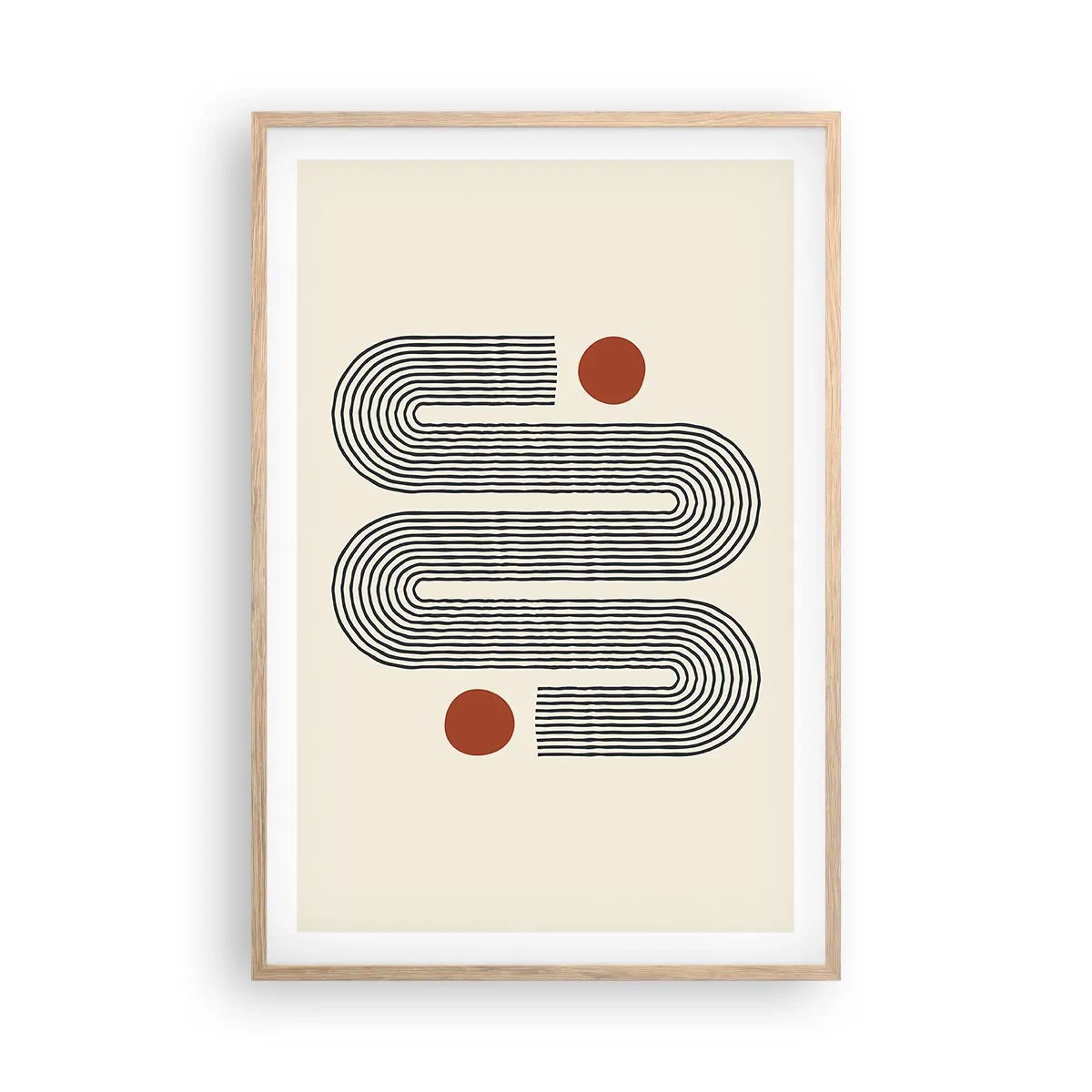 Pôster com moldura de carvalho claro - Do início ao fim - 61x91 cm