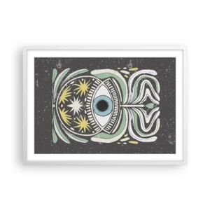 Pôster em moldura branca - Rituais tribais - 70x50 cm