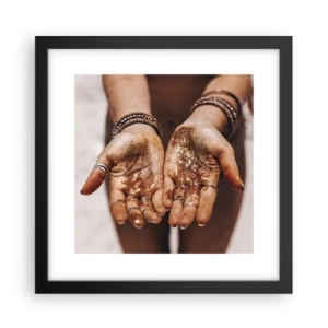 Pôster com moldura preta - Um presente para si - 30x30 cm