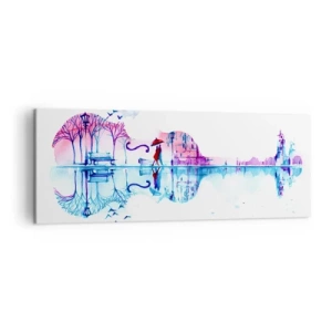 Quadro em tela - Trago-vos cânticos de chuva - 140x50 cm