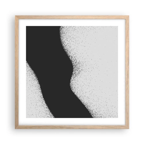 Pôster com moldura de carvalho claro - Equilíbrio suave - 50x50 cm