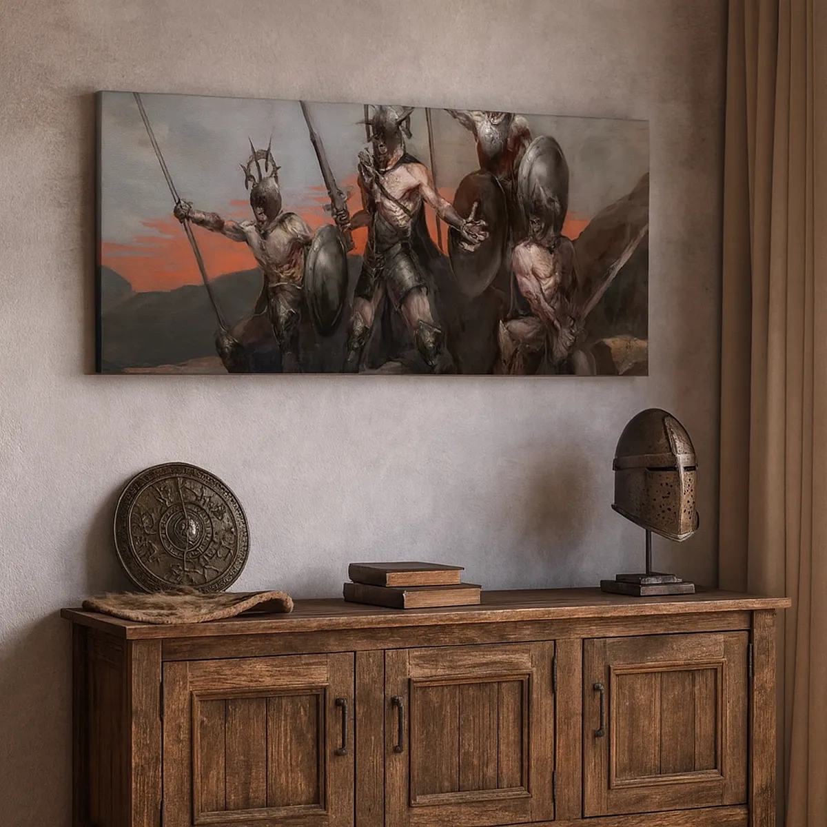 Quadro em tela - Com ou em um escudo - 30x30 cm