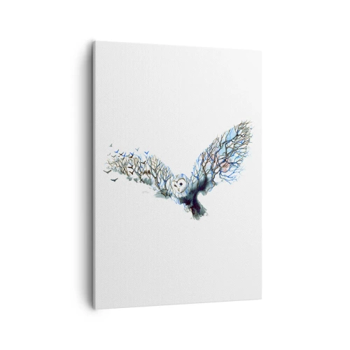 Quadro em tela - Nas asas da floresta - 50x70 cm
