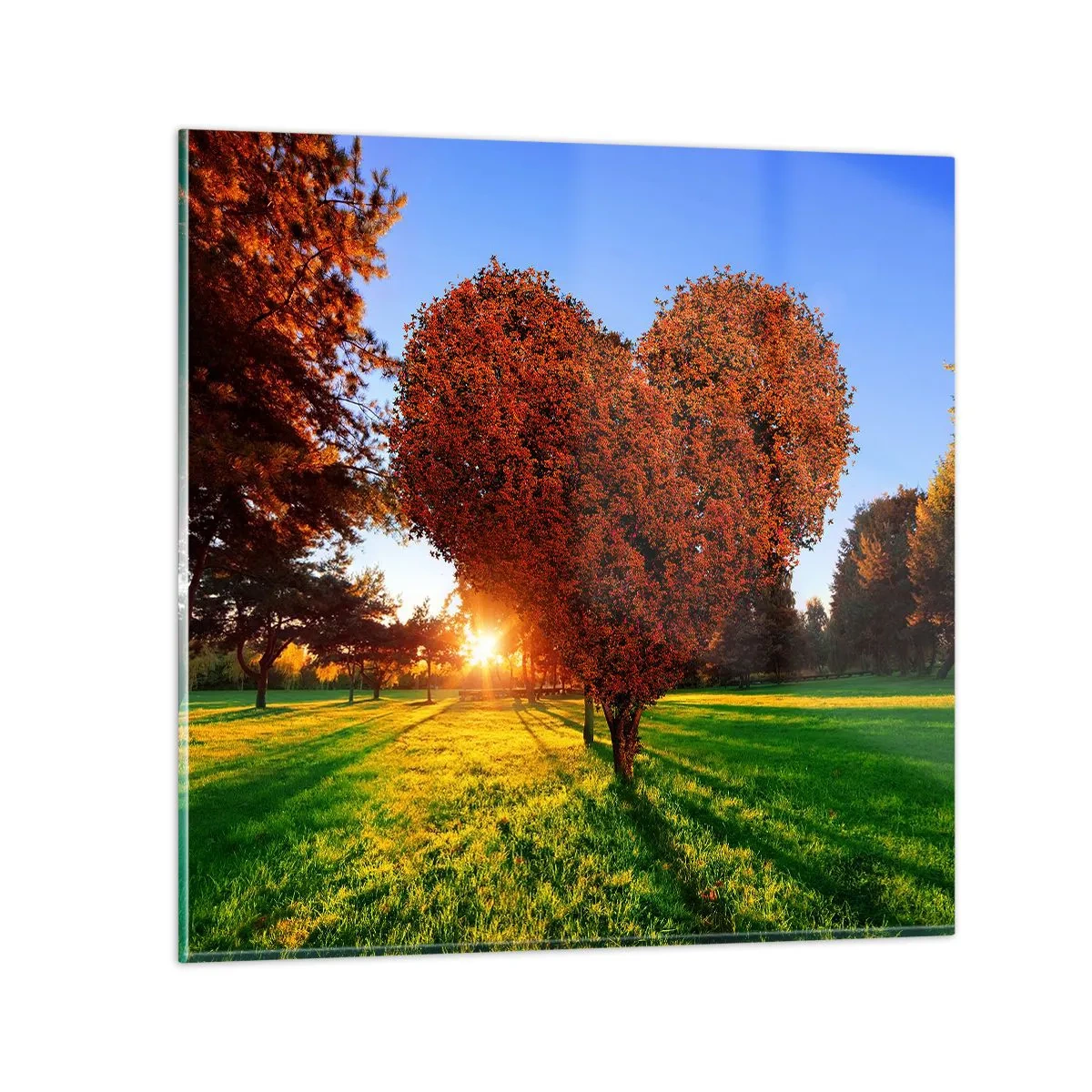 Quadro em vidro - E como não amar o outono - 40x40 cm