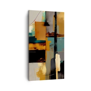 Quadro em tela - Abstração – luz e sombra - 45x80 cm