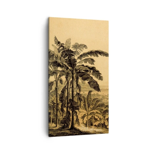 Quadro em tela - num clima colonial - 45x80 cm