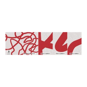 Amostra de Papel de Parede Standard Eco - Vermelho em branco - Minimalismo, Pedaço, Linhas - 100x30 cm