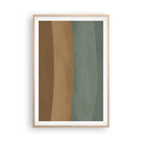Pôster com moldura de carvalho claro - Composição horizontal - 61x91 cm
