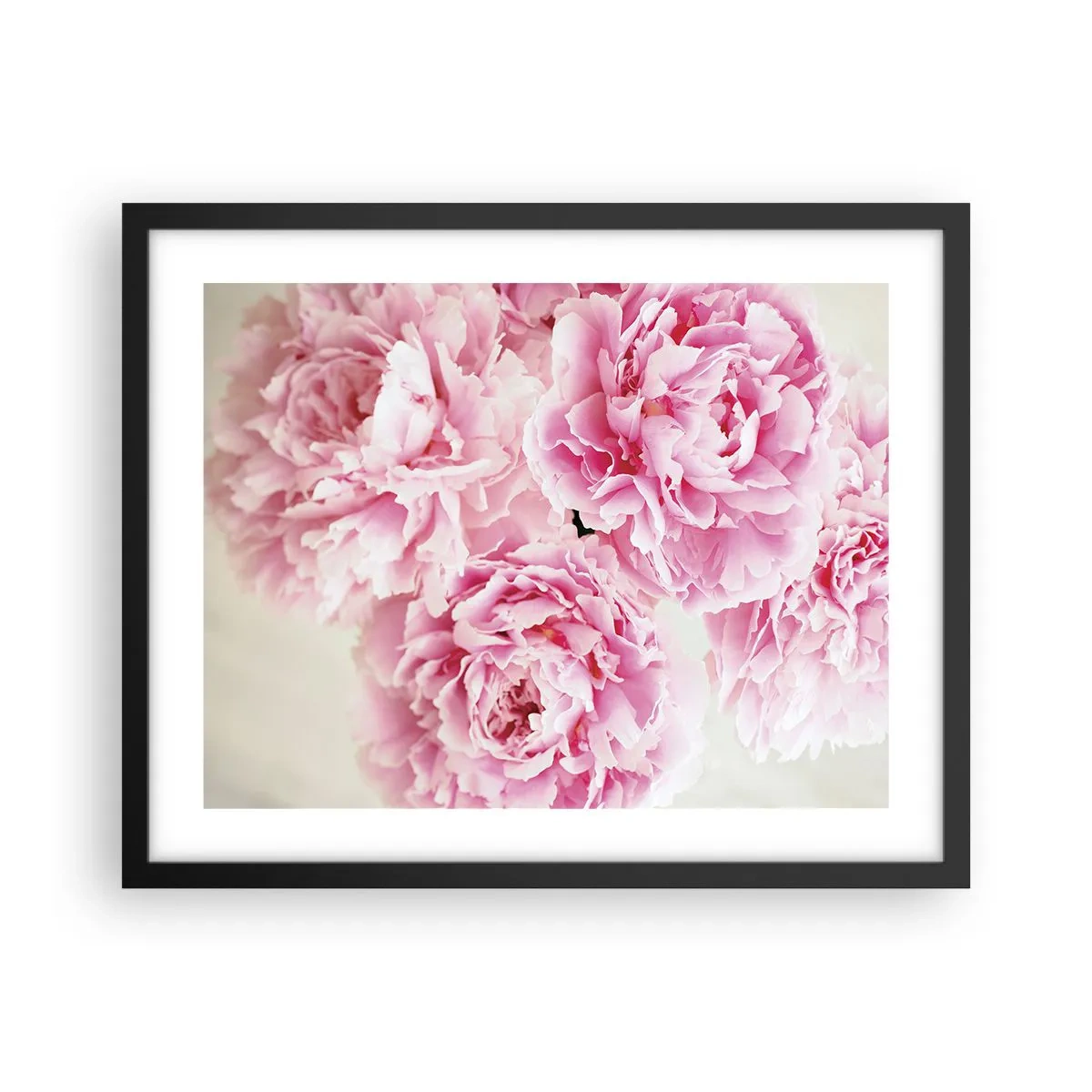 Pôster com moldura preta - Em esplendor rosa - 50x40 cm
