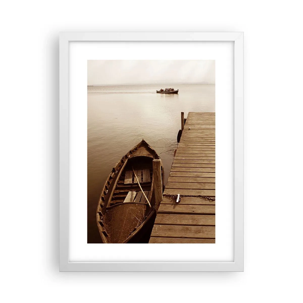 Pôster em moldura branca - Paz de espírito - 30x40 cm