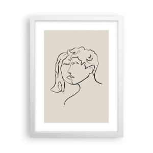 Pôster em moldura branca - E fornou-se a união - 30x40 cm