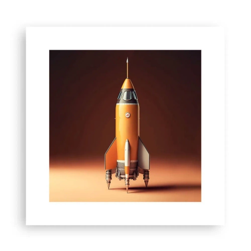 Pôster - Tudo começa com um sonho - 30x30 cm