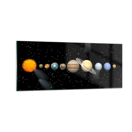 Quadro em vidro - E os planetas estão a enlouquecer... - 100x40 cm