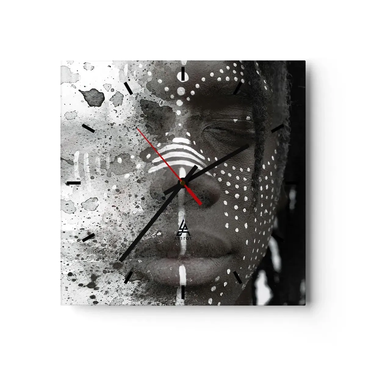 Relógio de parede - Relógio em vidro - Descubra o espírito primordial - 40x40 cm