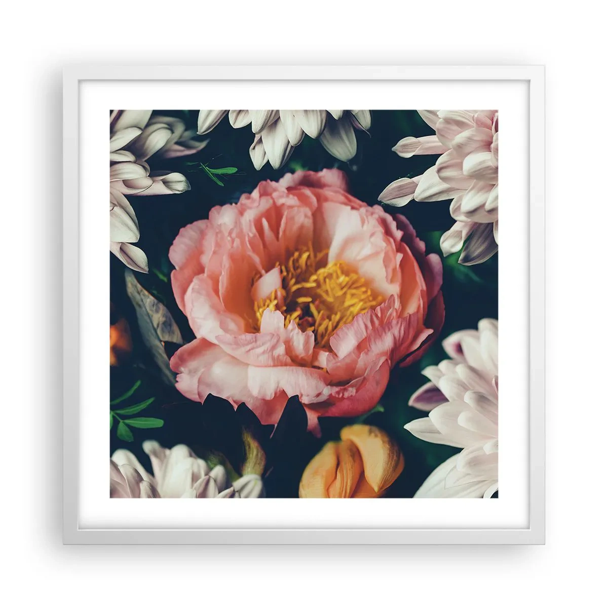 Pôster em moldura branca - Com o esplendor barroco - 50x50 cm